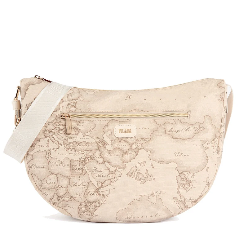Borsa Donna Mezzaluna Grande 1A Classe Alviero Martini linea Soft Petals in Tessuto Soft Geo Safari LE54