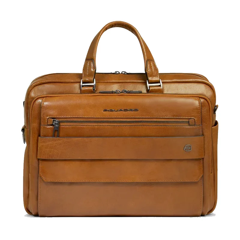 Cartella Uomo PIQUADRO in Pelle Beige Linea Solm con Porta Computer 15,6" - CA7026S141