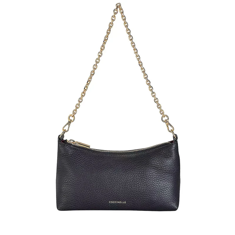 Borsa Donna a Spalla COCCINELLE in Pelle Nera Linea Aura