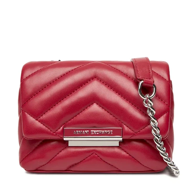 Borsa Donna Mini a Tracolla Chiusa con Patta e Clip ARMANI EXCHANGE Colore Red Dahlia Linea Susy