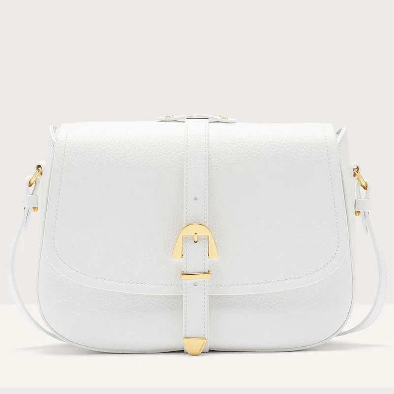 Borsa Donna a Tracolla COCCINELLE in Pelle Linea Magalù colore Brillant White