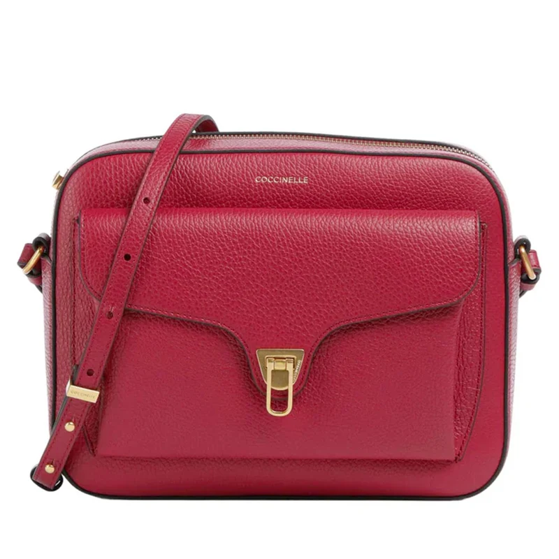 Borsa Donna a Tracolla COCCINELLE in Pelle Sangria linea Beat Soft Misura Large