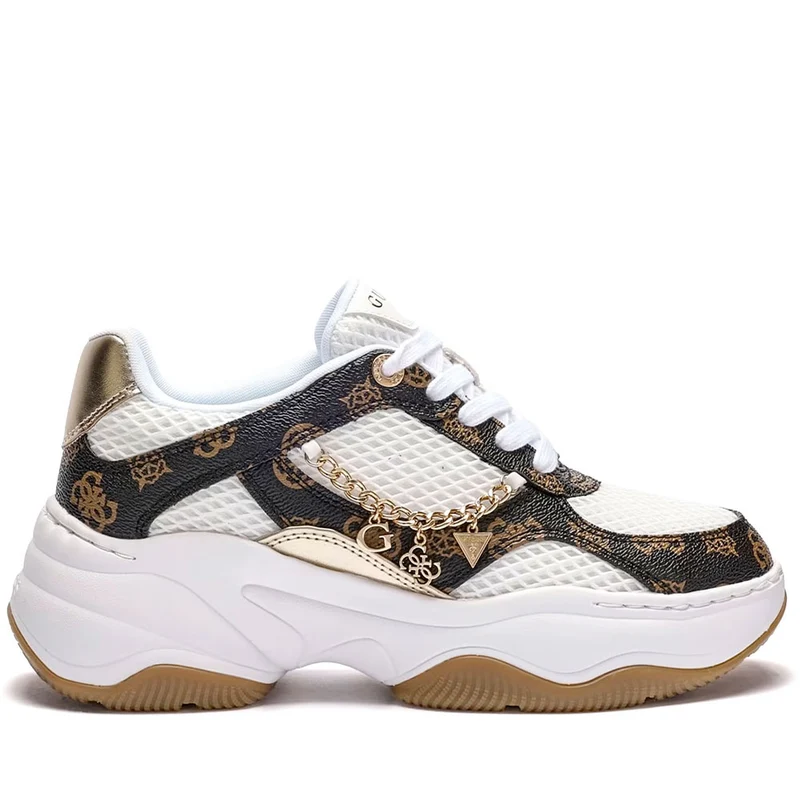 Sneakers Donna GUESS Colore White - Brown Linea Harpaa