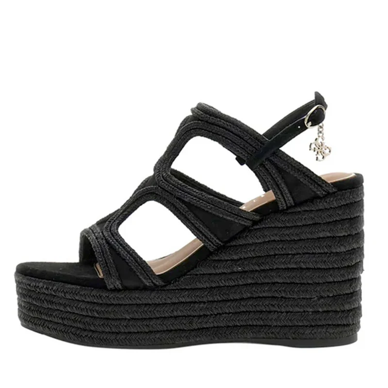 Sandali Donna GUESS con Zeppa Linea Evers Colore Nero