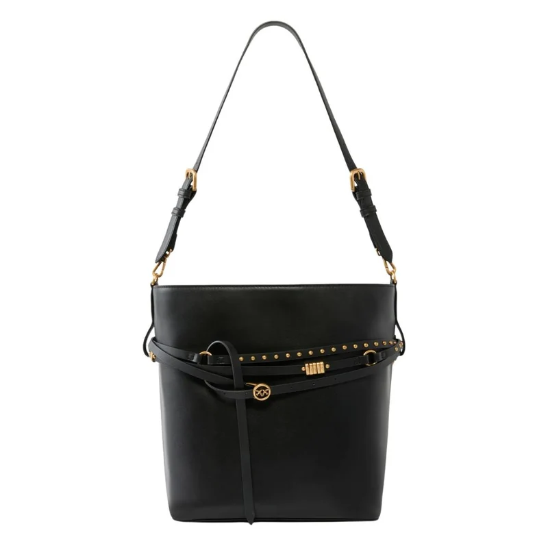 Borsa a spalla media Bucket Belt Bag in pelle