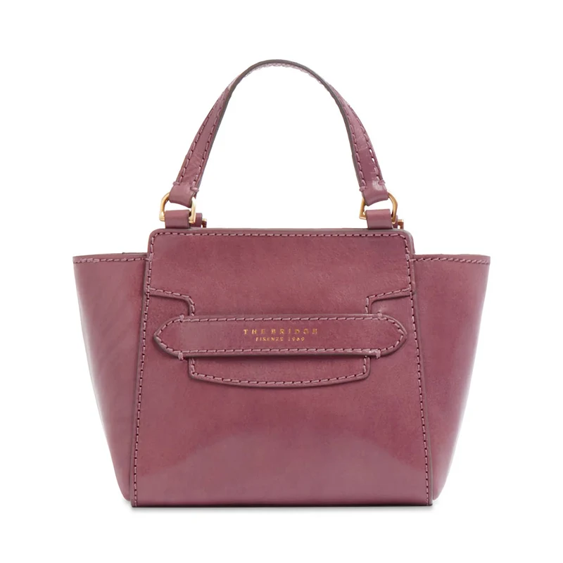 Borsa Donna a Mano THE BRIDGE linea Lucrezia in Pelle Viola Orchidea