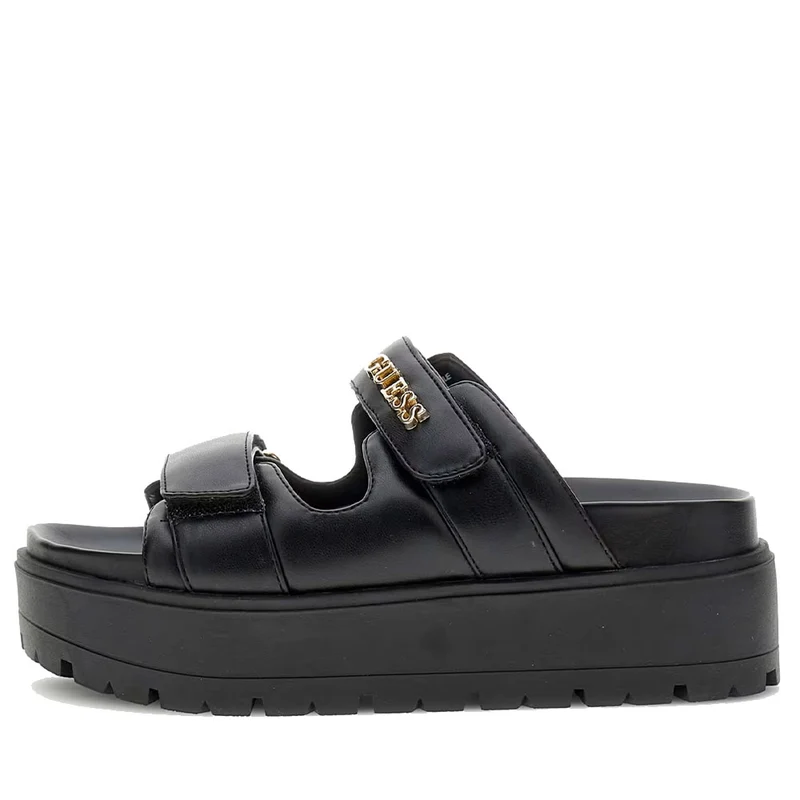 Ciabatte Donna GUESS Linea Faxon Colore Nero con Doppia Fascia
