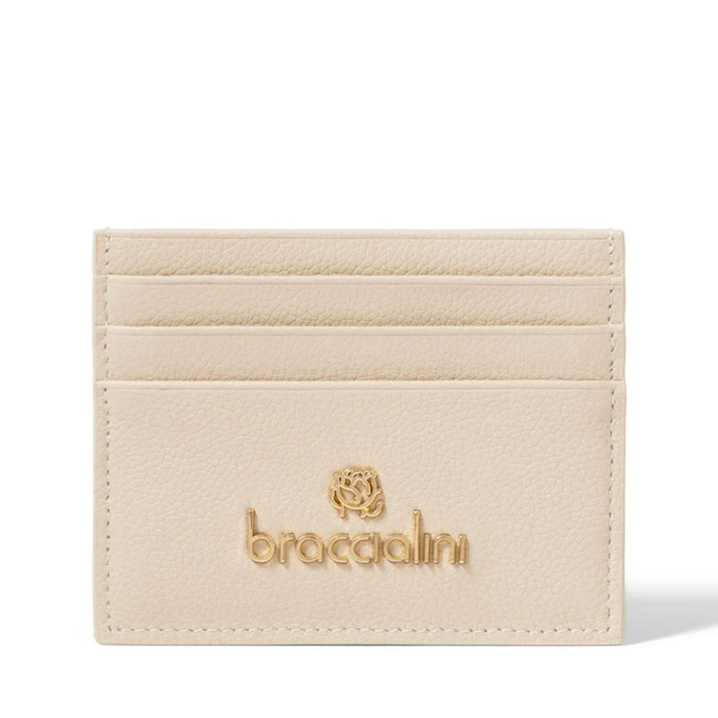 Portatessere Donna BRACCIALINI linea Basic in Pelle Beige