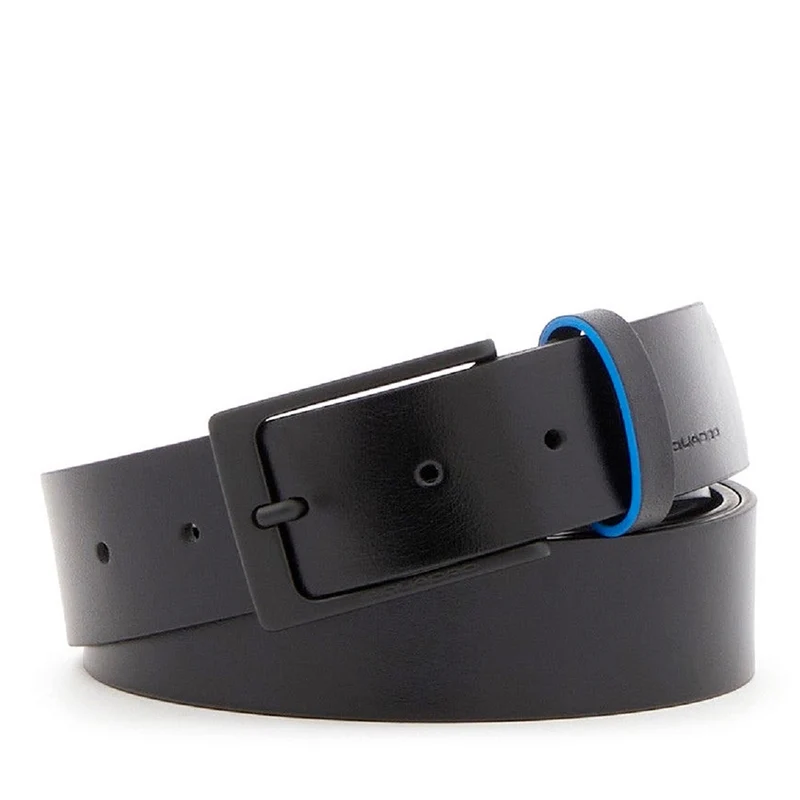 Cintura Uomo PIQUADRO in Pelle Nera Linea Blue Square - CU6183B2V