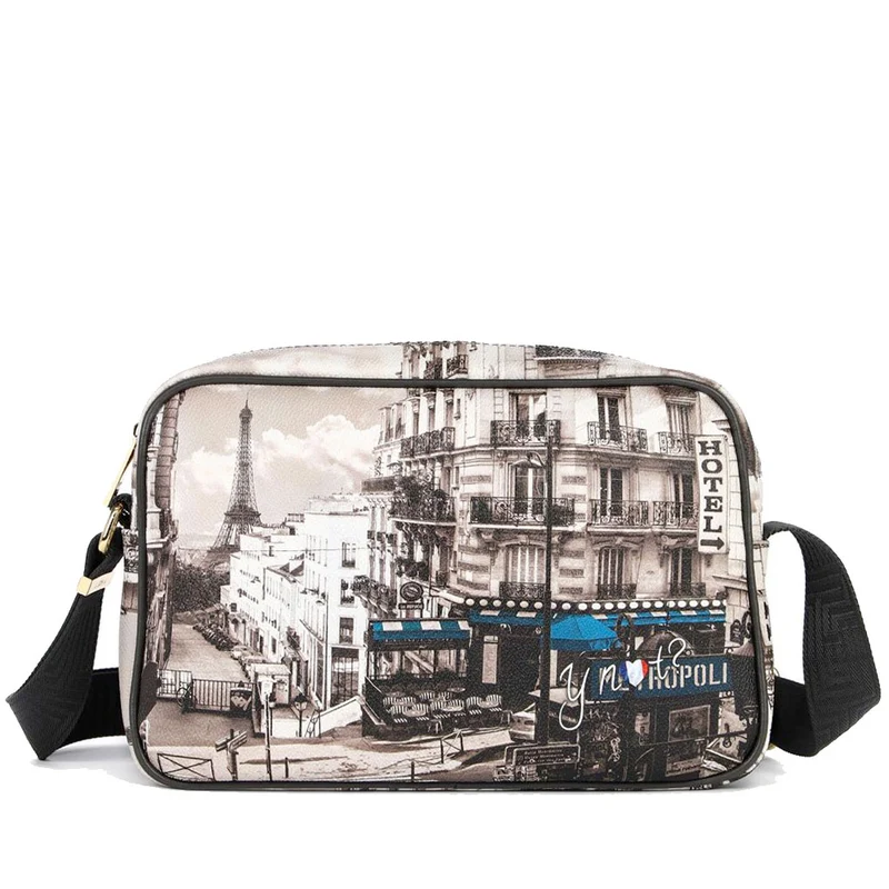 Borsa Donna a Tracolla Y NOT YES-440 stampa Petrol Paris
