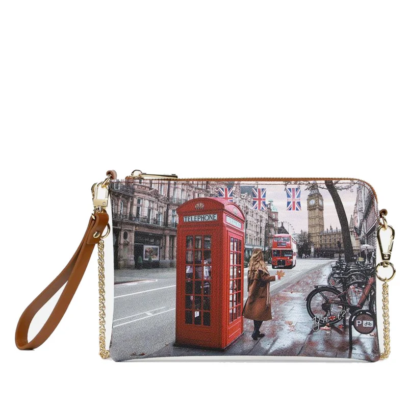Borsa Donna Y NOT Pochette con Tracolla YES-384 Red London