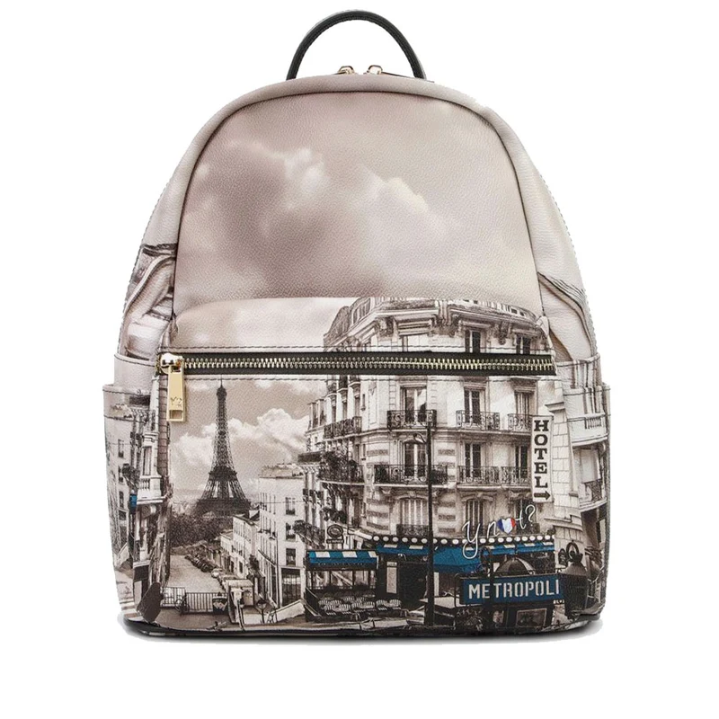 Zaino Donna Piccolo Y NOT YES-380 stampa Petrol Paris