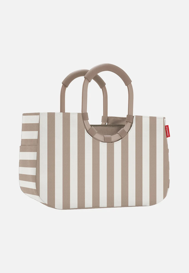 Loopshopper M Summerstripes Coffee - Shopping Basket