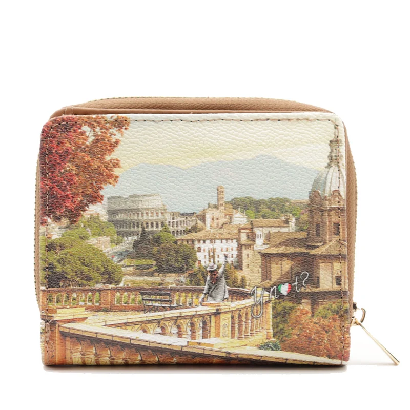 Portafoglio Donna Piccolo Y NOT YES-655 Stampa Rome Landscape