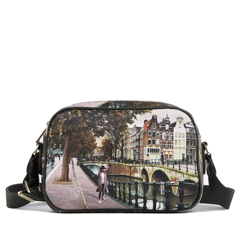 Borsa Donna a Tracolla Y NOT YES-310 stampa Amsterdam Bridge