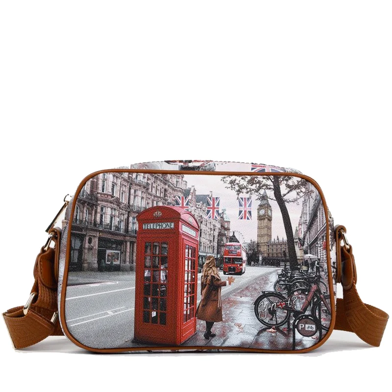 Borsa Donna a Tracolla Y NOT YES-310 stampa Red London