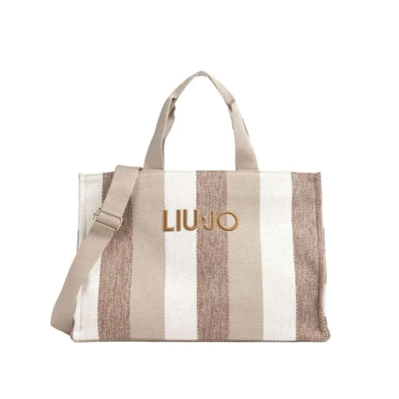 Borsa Tote L con Stripes