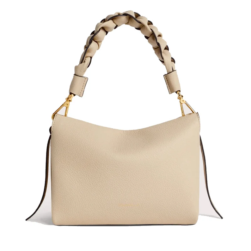 Borsa Donna a Mano COCCINELLE linea Boheme Small in Pelle Sandshell - Seagrass