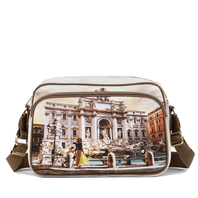 Borsa Donna a Tracolla Y NOT YES-331 stampa Lost in Rome