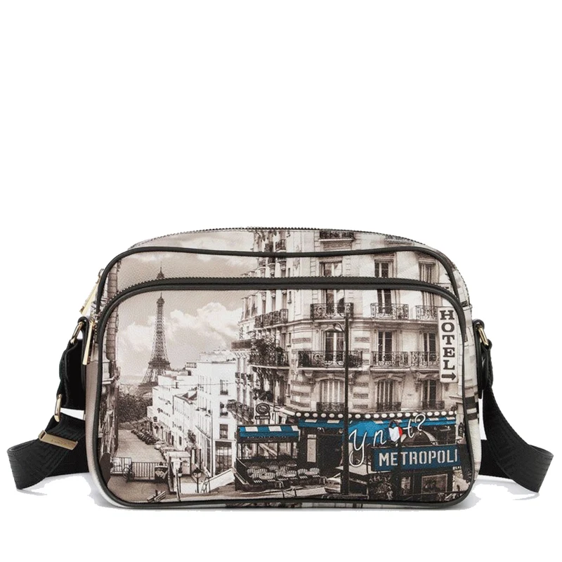 Borsa Donna a Tracolla Y NOT YES-331 stampa Petrol Paris