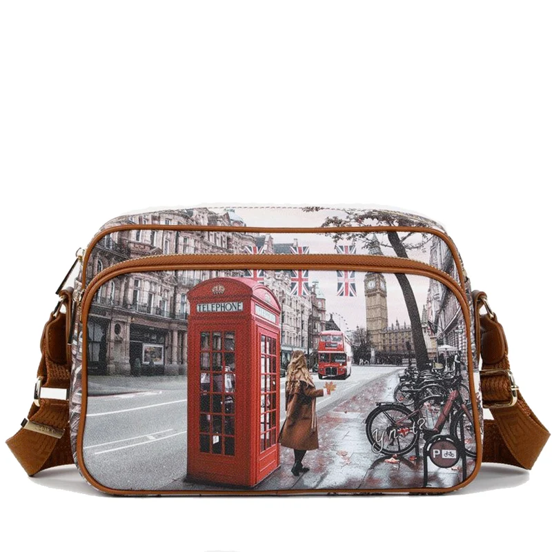 Borsa Donna a Tracolla Y NOT YES-331 stampa Red London