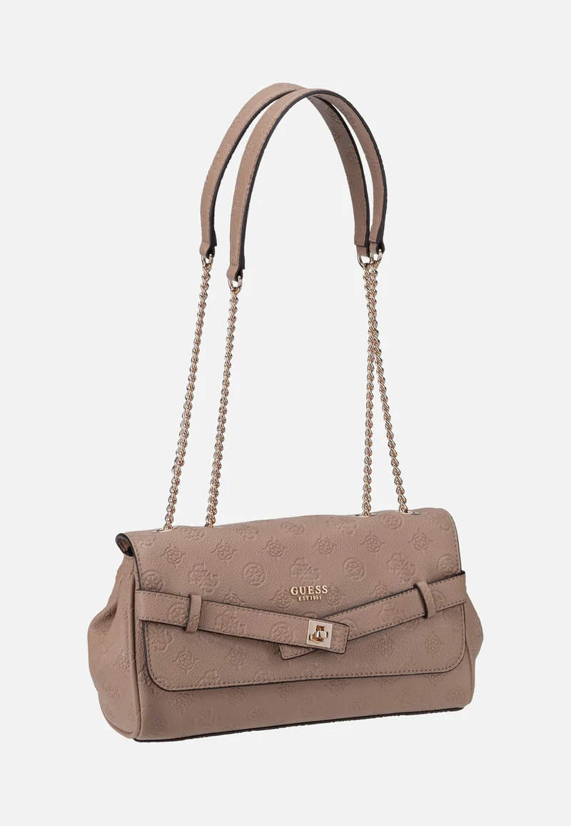 Ella Logo Convertible Flap 46210 Beige Logo - Evening Bag