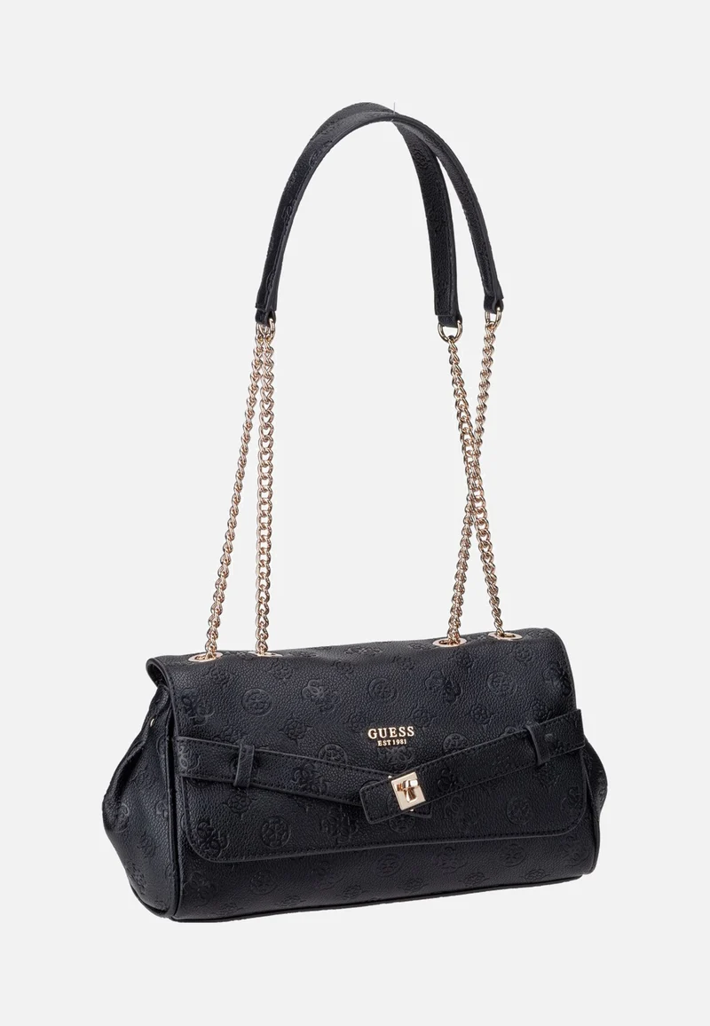 Ella Logo Convertible Flap 46210 Black Logo - Evening Bag