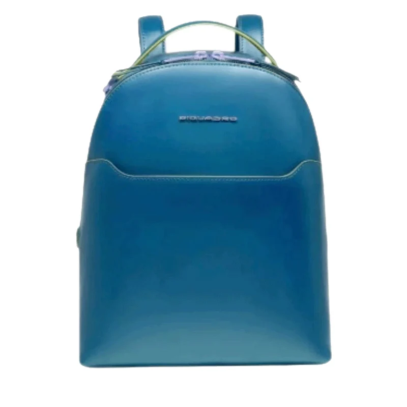 Zaino Donna PIQUADRO Porta iPad Mini in Pelle Ottanio Linea Blue Square - CA6677B2