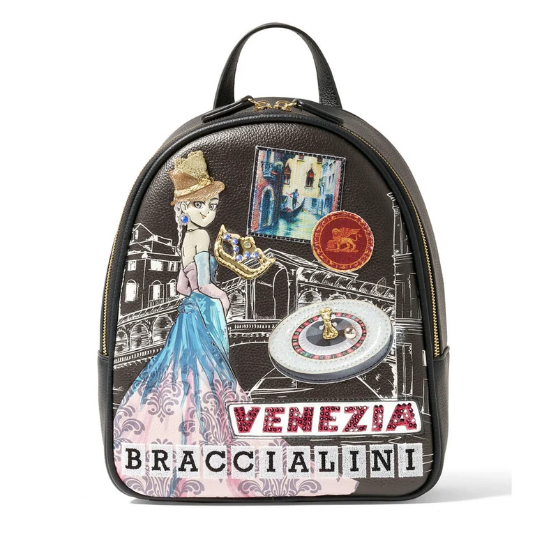 Zaino Donna BRACCIALINI linea Cartoline stampa Venezia