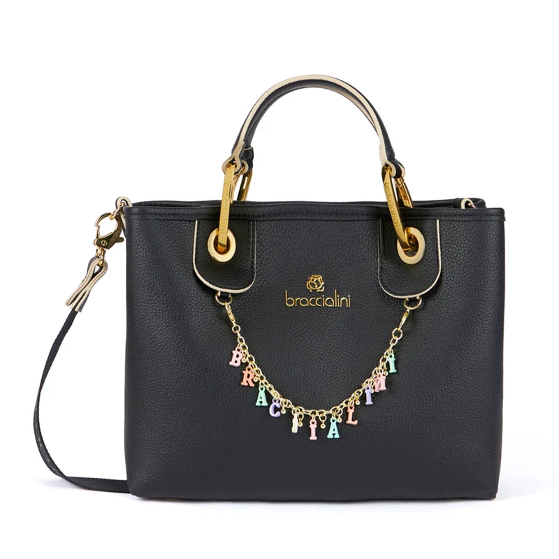 Borsa Donna a Mano Piccola BRACCIALINI linea Beth Nera
