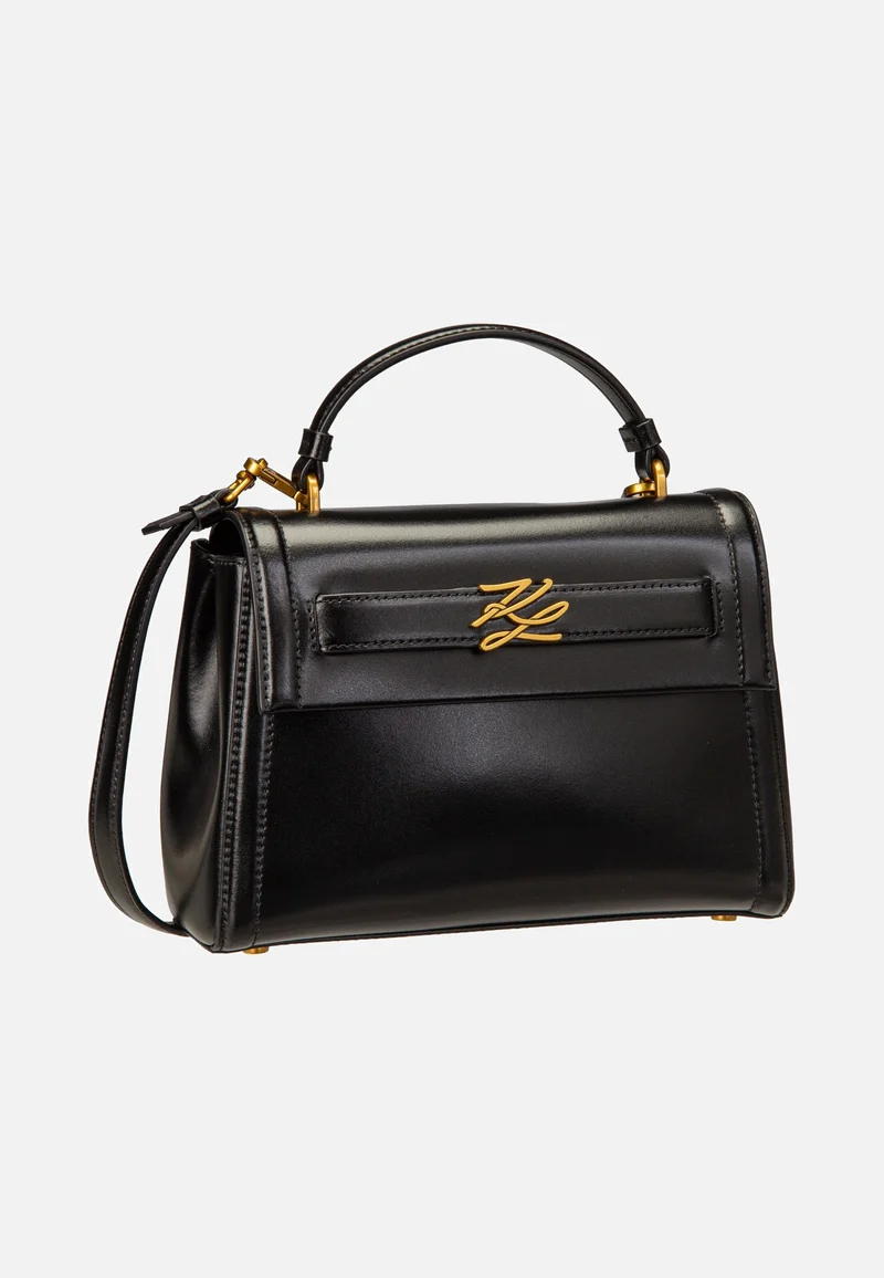 K/Autograph SM Top Handle Black/Gold - Handle Bag