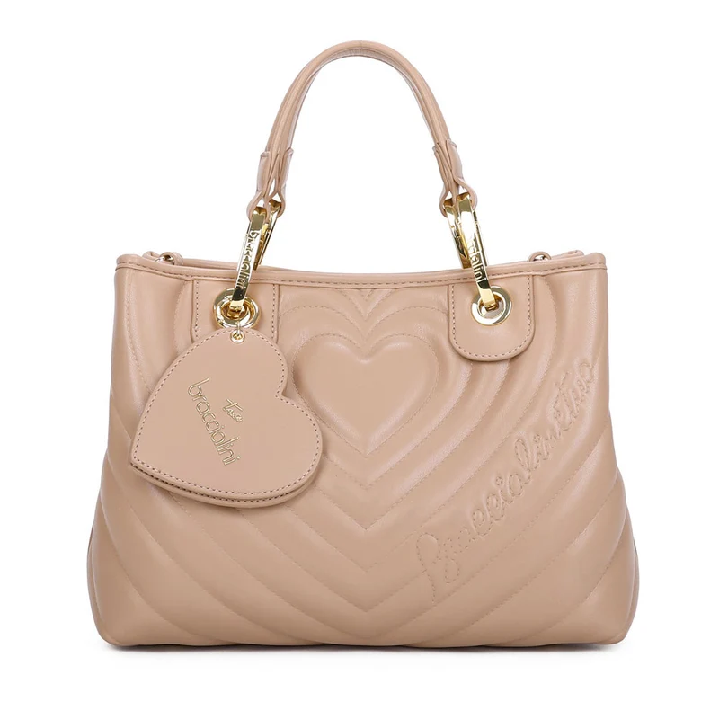 Borsa Donna a Mano BRACCIALINI linea Beth Matelassé Taupe