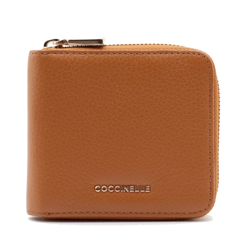 Portafoglio Donna Orizzontale COCCINELLE in Pelle Cuir Linea Metallic Soft