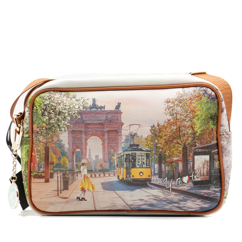 Borsa Donna a Tracolla Y NOT YES-440 stampa Spring in Milan