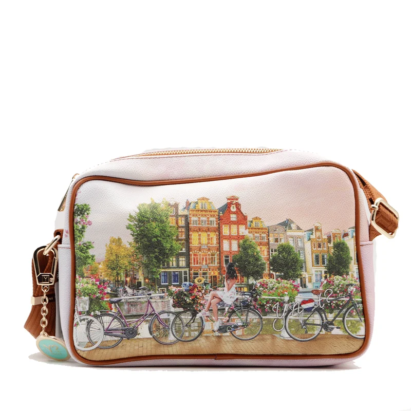 Borsa Donna a Tracolla Y NOT YES-440 stampa Flower RIver