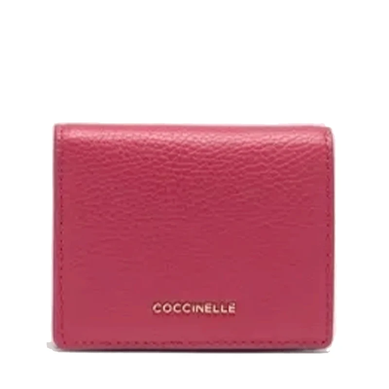 Portafoglio Donna Mini COCCINELLE in Pelle Rosewood Linea Metallic Soft