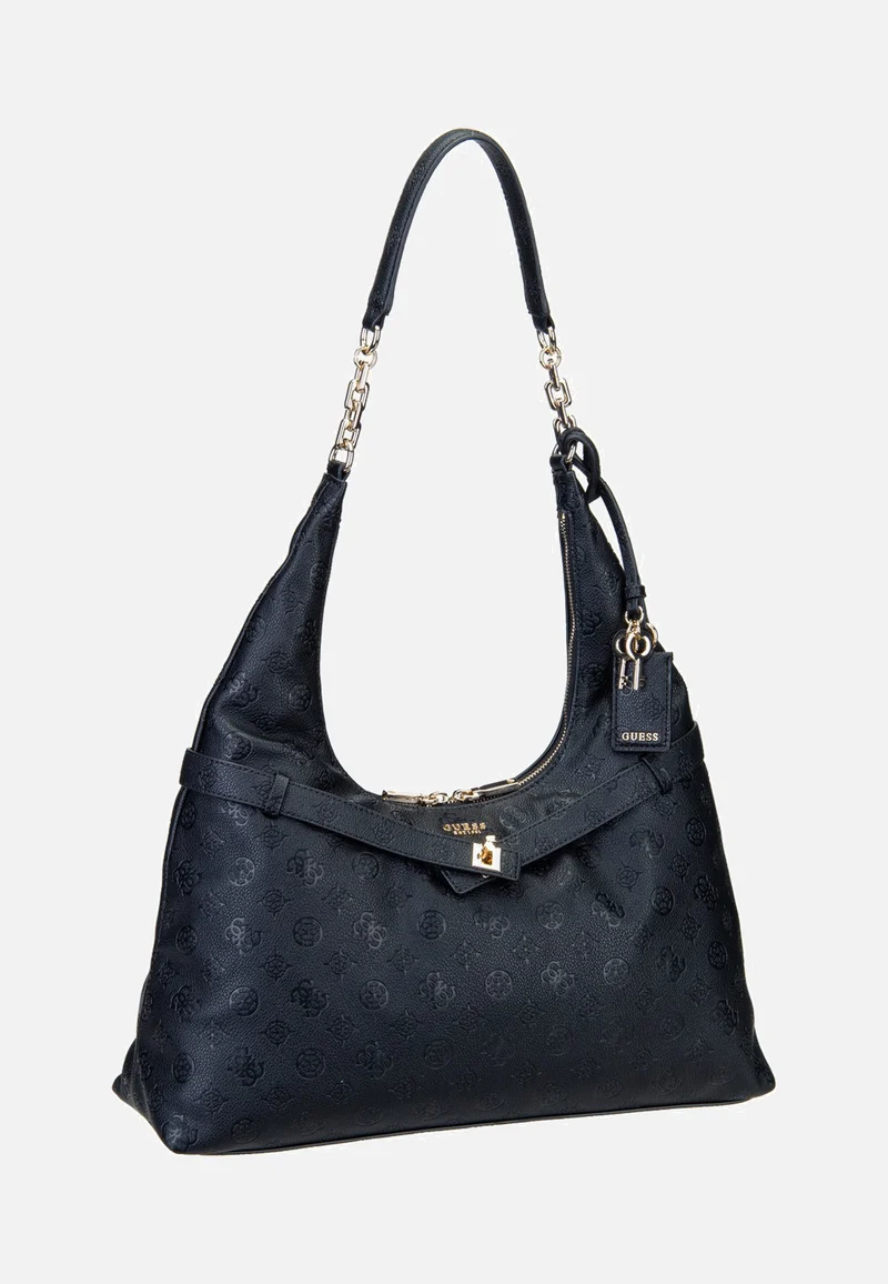 Ella Logo 46010 Black Logo - Hobo Bag