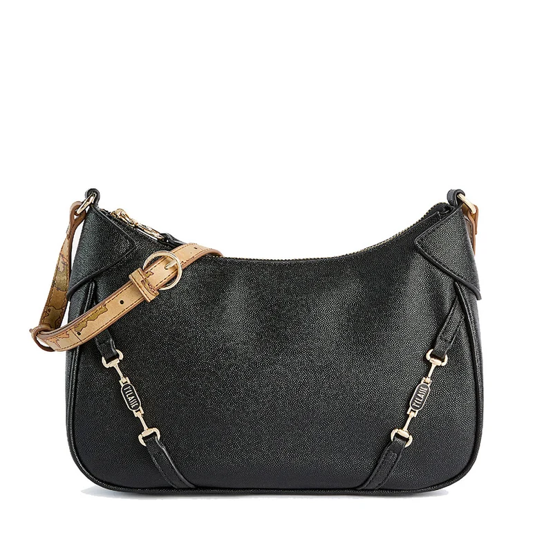 Borsa Donna a Tracolla 1A Classe Alviero Martini linea Scottish Caviar Nera LD17