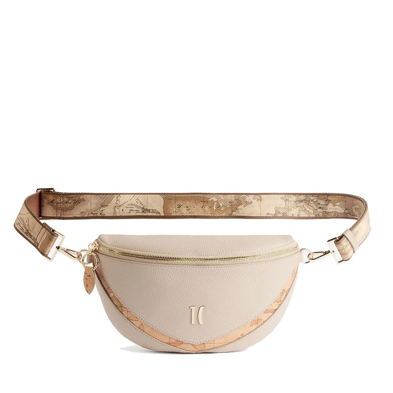 Maxi Marsupio Donna 1A Classe Alviero Martini linea Castle Leather in Pelle Taupe PP34