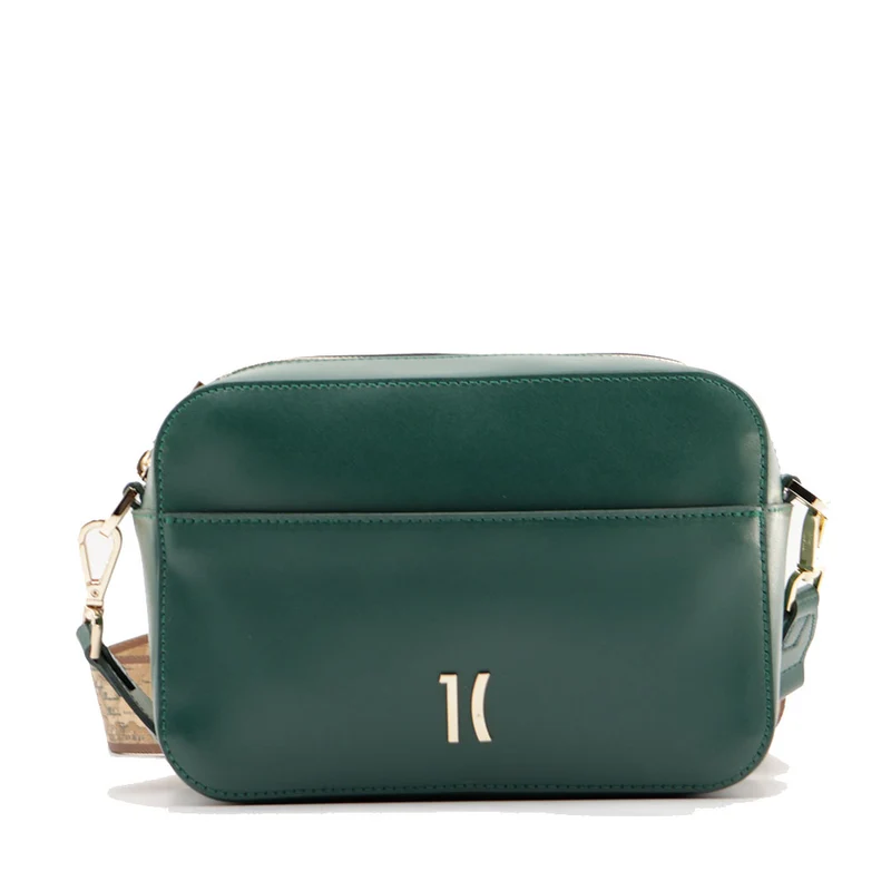 Borsa Donna a Tracolla 1A Classe Alviero Martini linea Winter Lux in Pelle Verde Bottiglia LE05