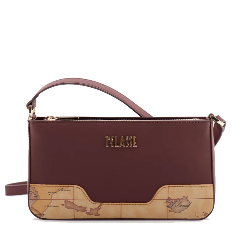 Tracollina Donna 1A Classe Alviero Martini linea Frost Geo in Tessuto Gommato Bordeaux PP54