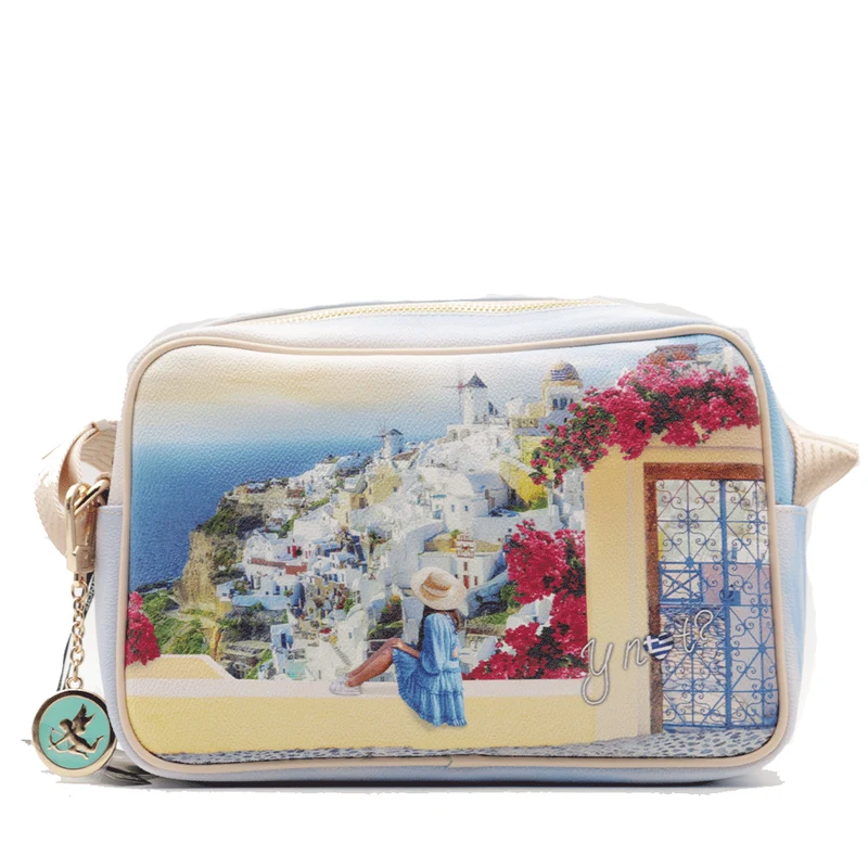 Borsa Donna a Tracolla Y NOT YES-440 stampa Greek Summer