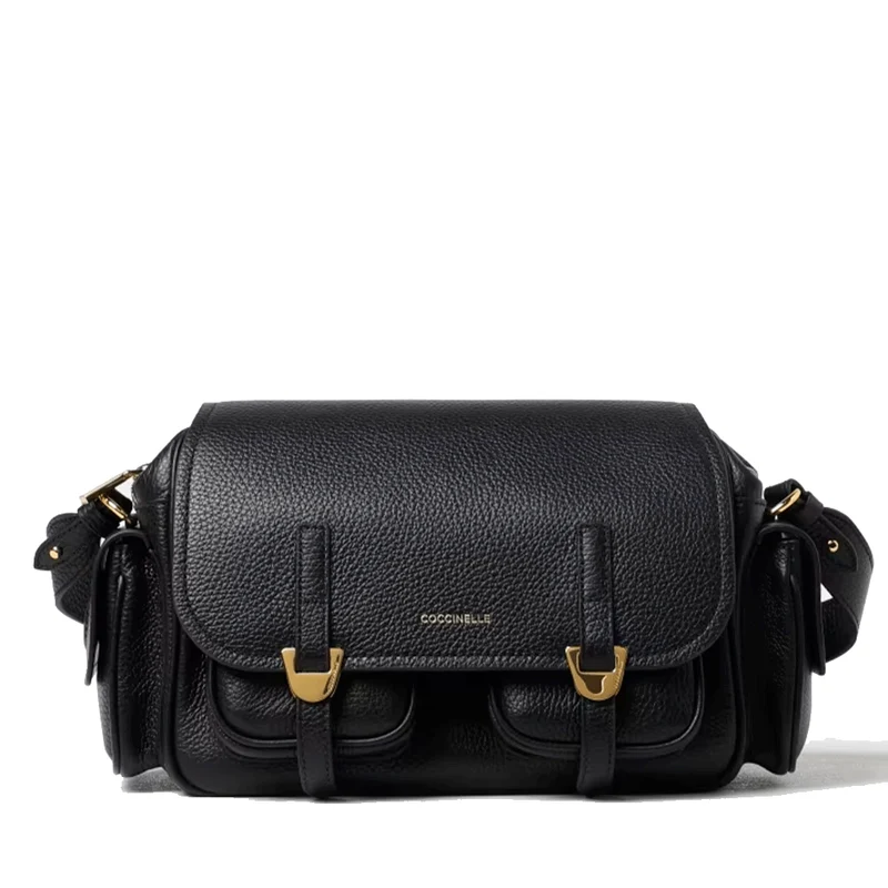 Borsa Donna a Tracolla COCCINELLE in Pelle Colore Nero linea Campus Medium