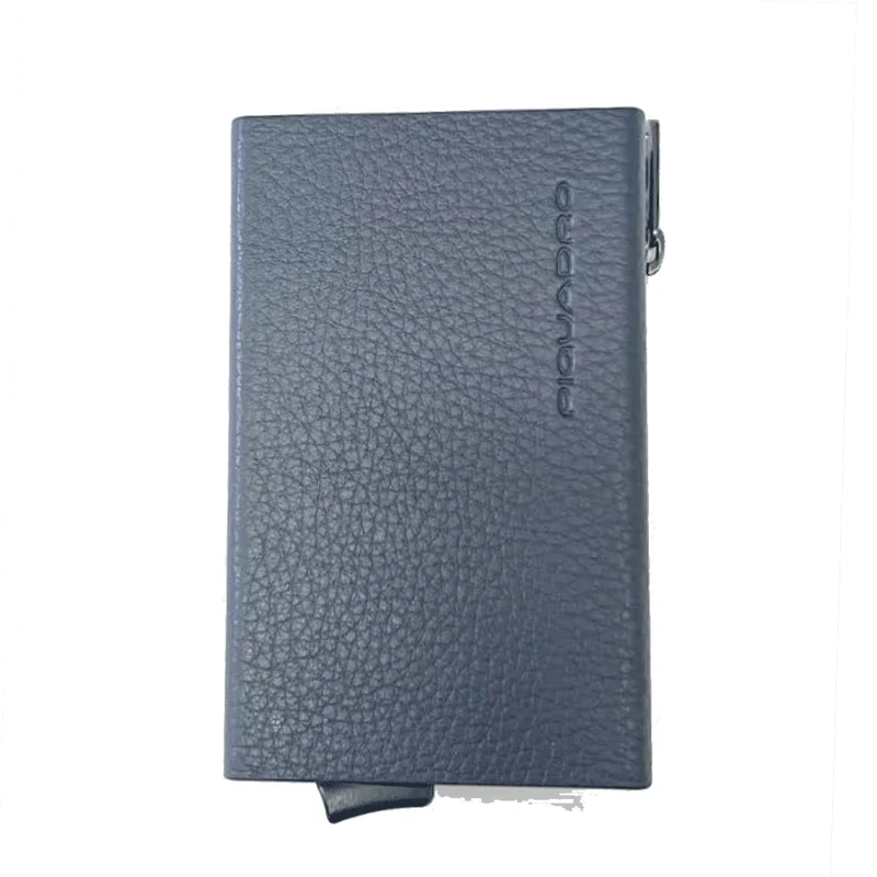 Portacarte PIQUADRO in Pelle e Alluminio con RFID Colore Blu Linea Modus - PP5585MOSR