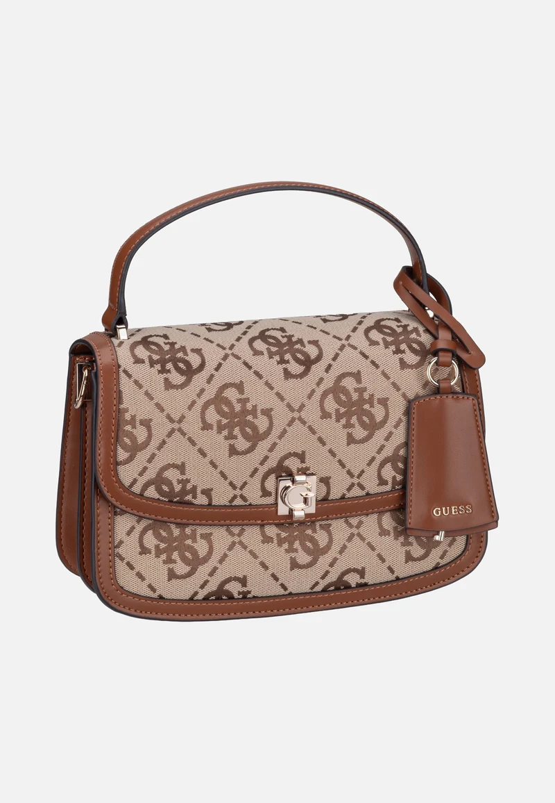 Audrey Logo Convertible Flap 55210 Latte Logo - Handle Bag