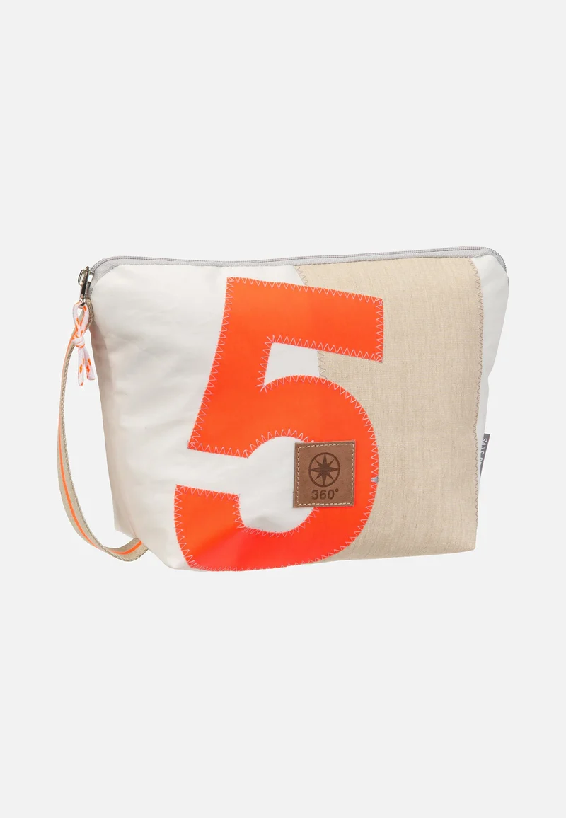 Brise Weiss/Sand/Zahl Orange - Toiletry Bag