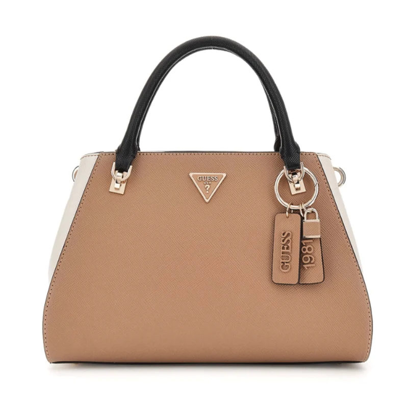 Borsa Donna a Mano GUESS Linea Noelle Colore Tan Multi