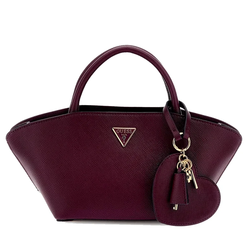 Borsa Donna Mini a Mano con Tracolla GUESS Linea Bolena colore Wine