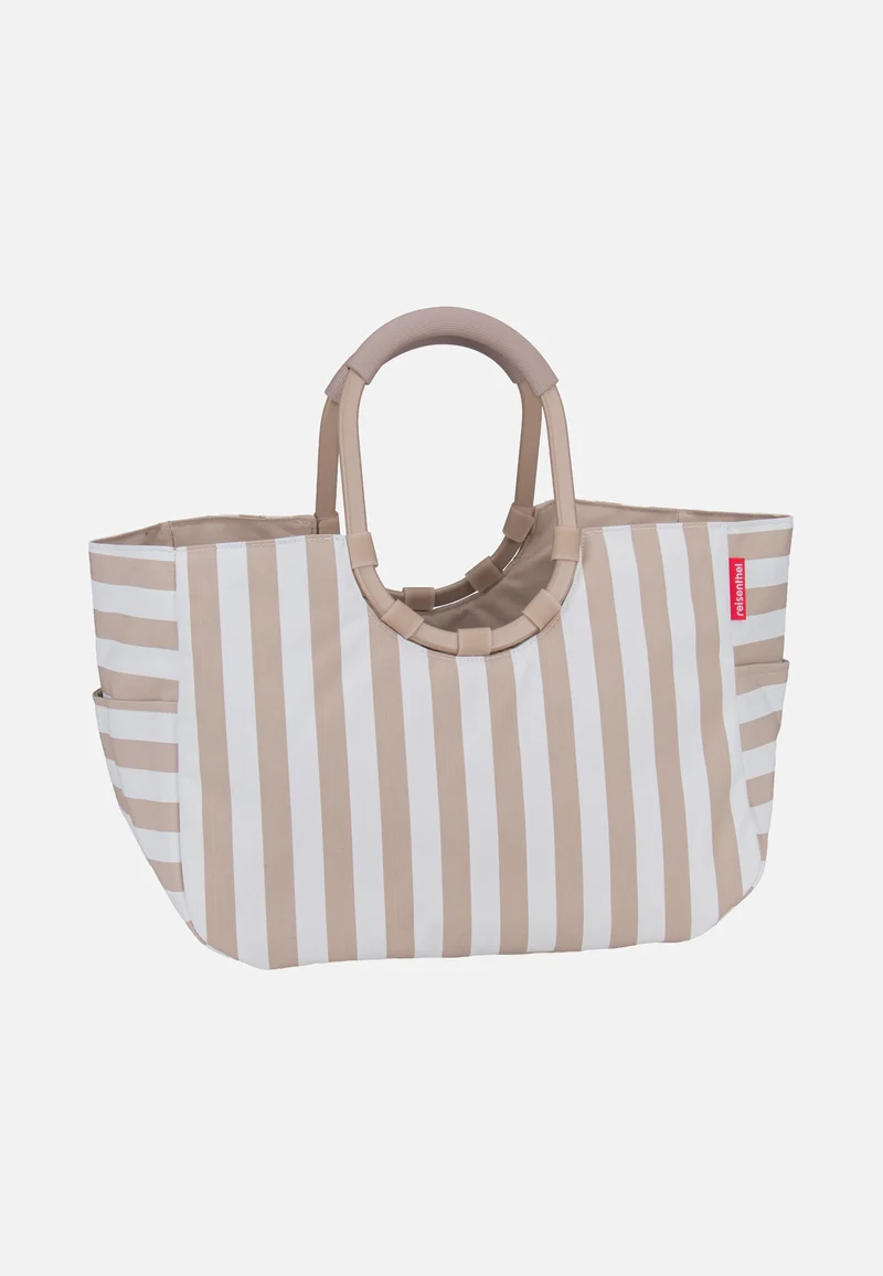 Loopshopper L Summerstripes Coffee - Shopping Basket