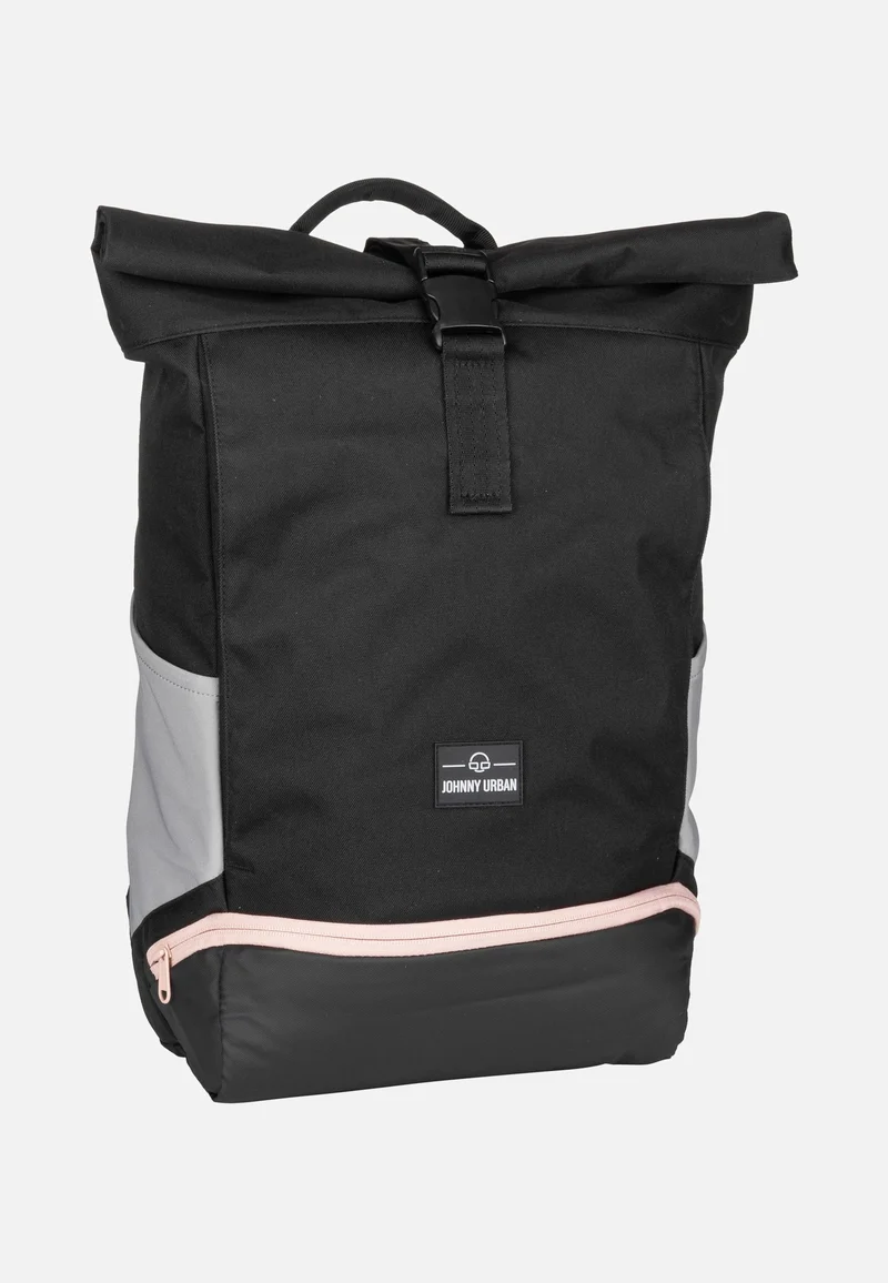 Allen Medium Schwarz-Rosa - Rolltop Backpack
